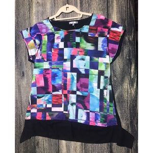 Abito Tunic Top Layered color block 115.337
